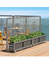 Biombo separador con jardineras para terrazas mse1104002