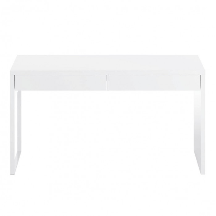 dimensiones 138 x 75 x 50 cm Habitdesign 002315BO color blanco brillo Mesa escritorio 