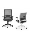 Ergonomic swivel chair white structure and mesh backrest ste2033002