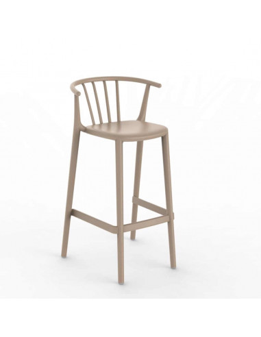 Stools for bar and terrace-High stackable stool WOODY RESOL sta1032061
