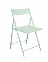 Folding metal chair in black or white color spl122005