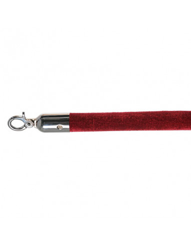 Velvet cord, burgundy color and gold fixing of Velor separator post comp2037003