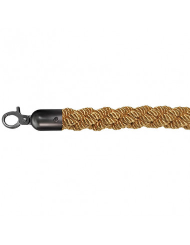 Cordón de cuerda retorcida, color dorado y fijación en dorado de Poste separador Luxury comp2037004
