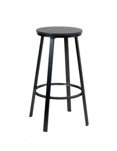 Black Titan bar stool with colorful seat sta2043003