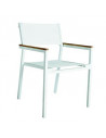  stackable chair Shio sho1032047 in white aluminum and texthilene