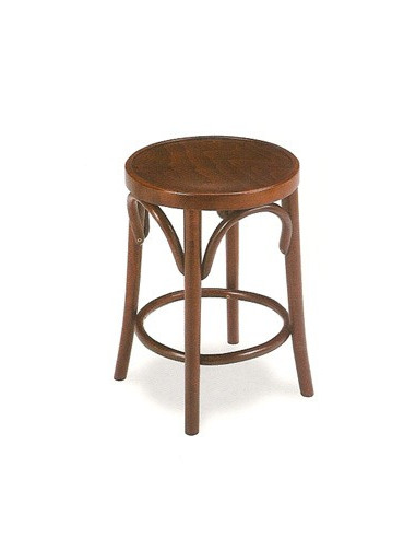 Stools for bar and terrace-Wooden Round low bar stool 26 sta1092013