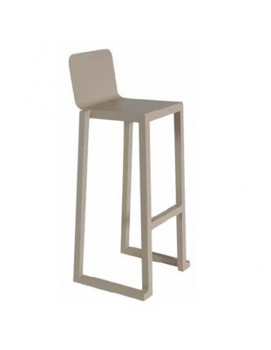 Stools for bar and terrace-Stackable aluminium stool Barcino Resol sta1032054