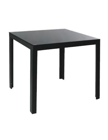 80cm square black glass outdoor table MAMBA GARBAR mho1032049  Terrace outdoor tables