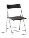 Folding metal chair in black or white color  black color