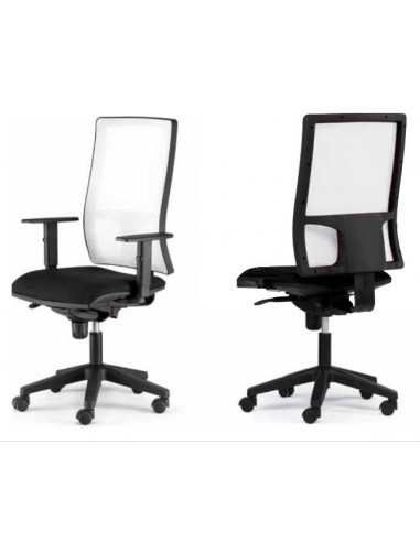 Cadeira em cores ergonómica apoio malha syncro ste166002 cor blnaco com e sem braços