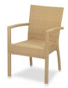  Cadeira empilhável de terraço MRM259 mel sho1092014 marrom claro ou natural