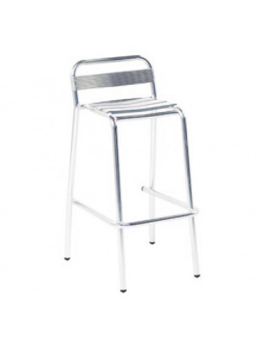 Alumium Stackabe Stool For Outdoor, White Fur Bar Stools