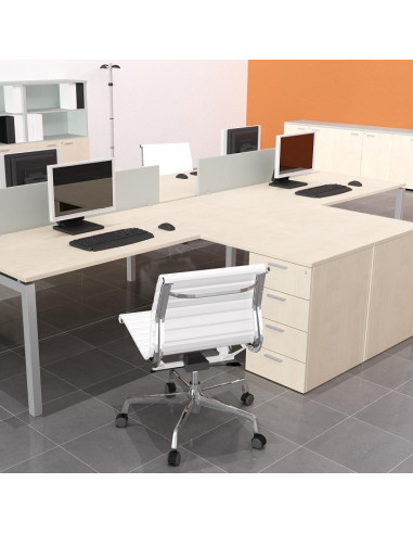 Return for Office Desk 120x60 with pedestal cabinet mop1101032