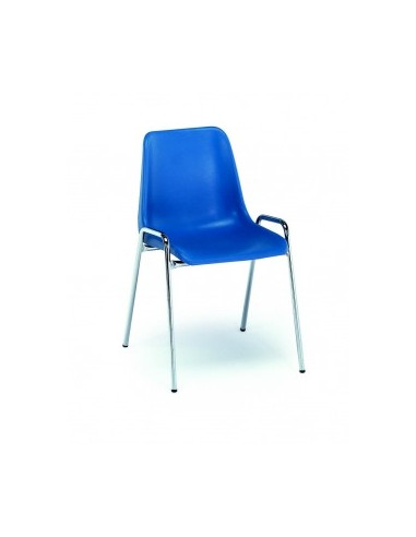 silla aula en colores con estructura cromada spo105001