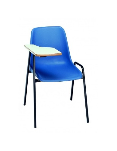 silla aula con pala en colores con estructura cromada spo105002
