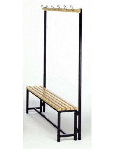 bench with hanger steel black and seat polyurethane bes105002