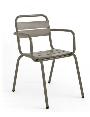Aluminum stackable outdoor armchair sho1045007