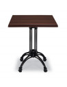 Table bistrot en SM Noyer et aluminium mho1092014