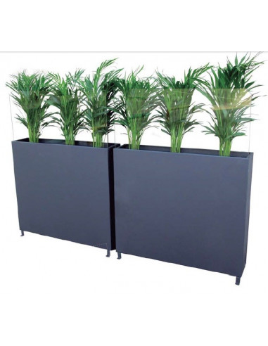 Flower pot - Screen 130cm high with glass  for bar and restaurant﻿ mse2005001