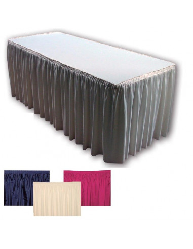 Pleated skirt by the metre for banquet furniture