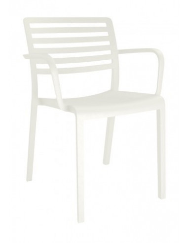 Cadeiras de esplanada para exterior Cadeira LAMA RESOL empilhável com braços sho1032004