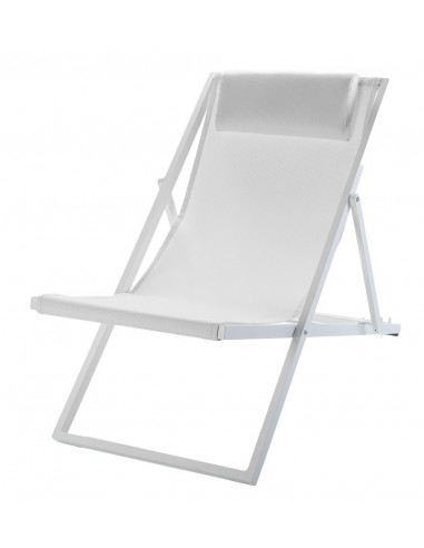 Cadeiras de jardim Espreguiçadeira dobrável regulável de alumínio e textilene sho1032087