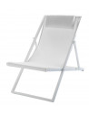 Sand foldable sunlonger white aluminium sho1032087  Garden and outoor chairs