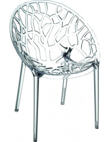 Cadeira de desenho empilhável Crystal Coral de GARBAR sho1032044