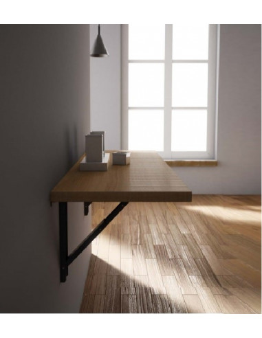 Tavolo pieghevole a parete in laminato legno