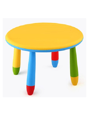 Table en Plastique Enfants + Pieds multicolores - Tahiti Ménager