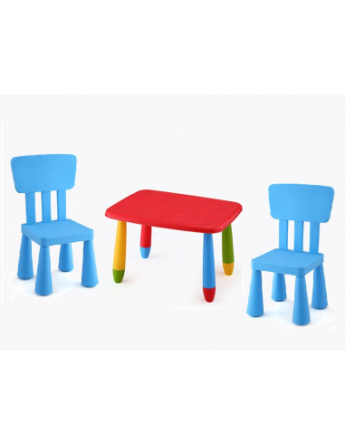 Ideale Come Regalo Rosa Zoternen in plastica Set Tavolo e 2 sedie per Bambini 