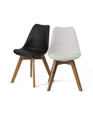 Cadeira Scandinavia com base em madeira de carvalho sho887001