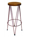 Stools for bar and terrace-Wood vintage stool DAKOTA sta1022001