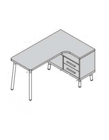Study desk design complete with cabinet and drawers mju2023001