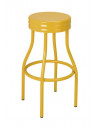 Stool metallic in color mustard for bars sta1092016