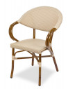 Cadira de terrassa tipus bistrot crema o marró