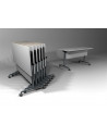 Mesa com tampo rebatível 140x60cm para conferências mpl1056001