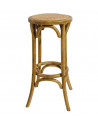 Stools for bar and terrace-Wooden stool with seat in grid sta2013001