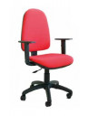 Lliurament immediata  Cadira giratoria vermella d'oficina amb braços amb contacte permanent sop72008