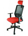 Chaise de bureau ergonomique SYNCHRONE avec dossier en maille et de la tête ste72004